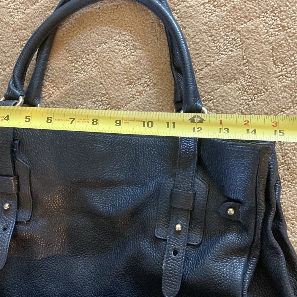 Furla genuine leather shoulder bag handbag purse hobo navy designer luxury - Picture 16 of 17